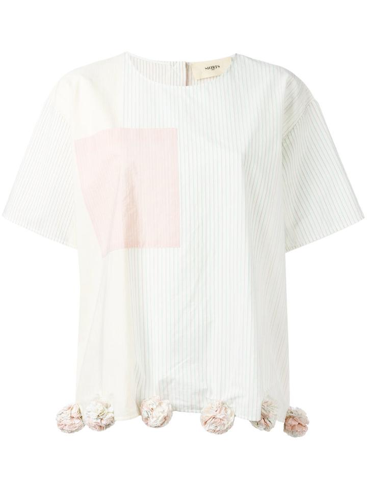 Ports 1961 Pompom Hem T-shirt, Women's, Size: 42, Cotton