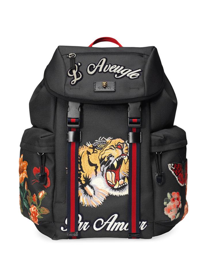 Gucci Techpack With Embroidery - Black