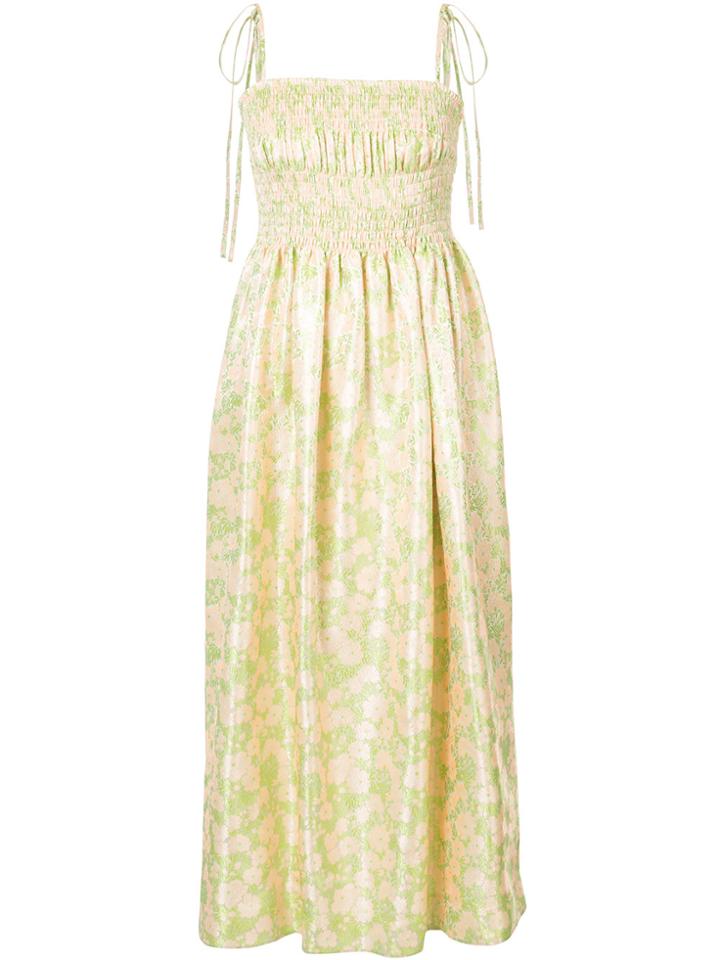 Calvin Klein 205w39nyc Ruched Floral Dress - Green