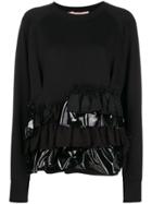 Gina Ruffle Trim Sweater - Black