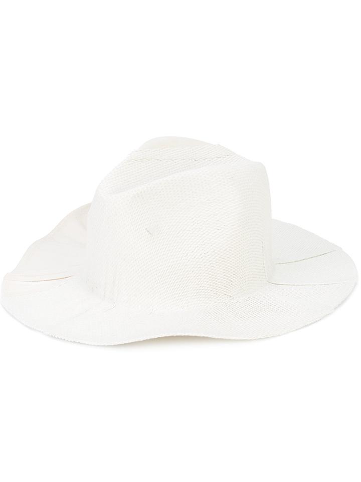 Reinhard Plank Wide-brim Fedora Hat - White