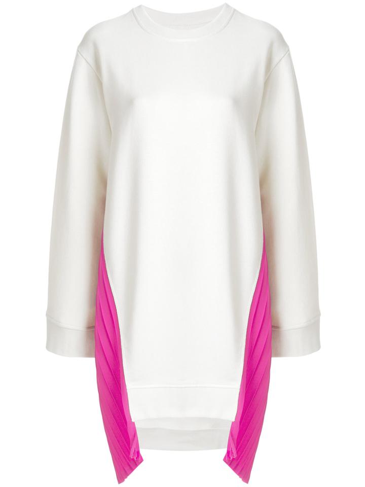 Mm6 Maison Margiela Pleated Side Dress - White