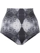 Mona - 'luna' High-waisted Bikini Bottom - Women - Polyester/spandex/elastane - L, Green, Polyester/spandex/elastane