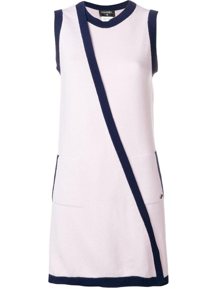 Chanel Vintage Cashmere Sleeveless Knit Dress - Pink & Purple