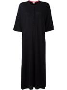 Chinti And Parker Button Jersey Dress, Women's, Size: Small, Black, Merino