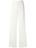 Martha Medeiros Patricia Lace Wide Leg Trousers - White