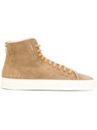Common Projects Tournament High Shearling Sneakers - Brown