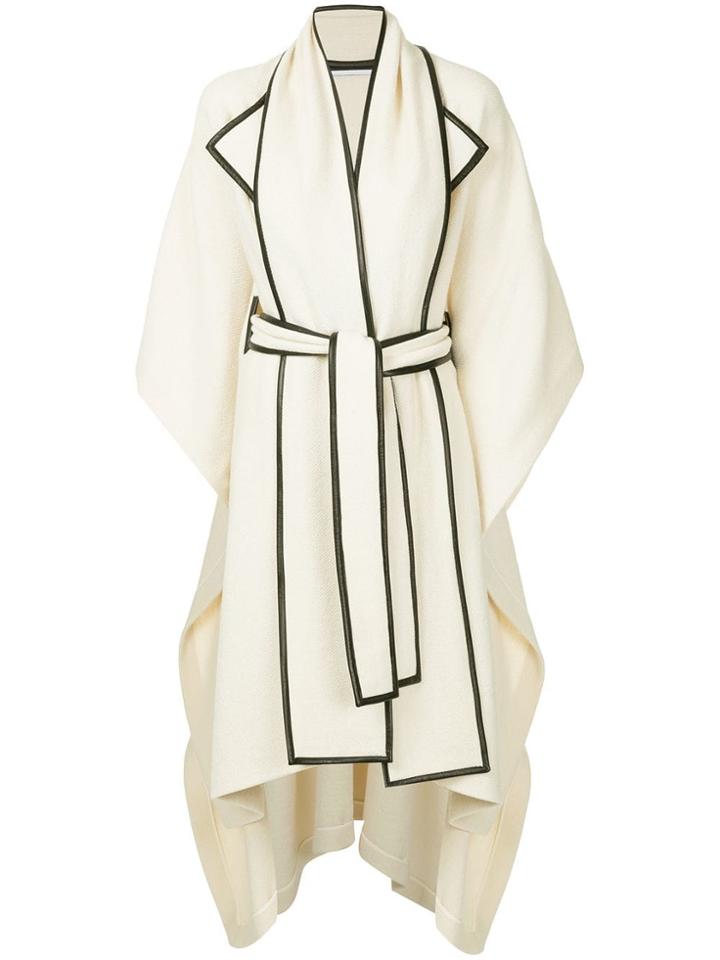 Rosetta Getty Scarf Detail Cape - White