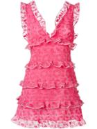 Giamba Ruffled Dress - Pink & Purple