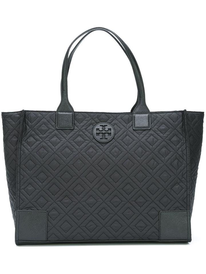 Tory Burch Geometric Embossed Medium Tote, Women's, Black