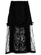 Andrea Bogosian Silk Midi Skirt - Black
