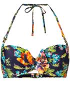 Marlies Dekkers Jardin Des Fleurs Plunge Balcony Bikini Top - Blue