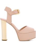 Giuseppe Zanotti Design Lavinia Platform Sandals, Women's, Size: 37.5, Pink/purple, Calf Leather/leather
