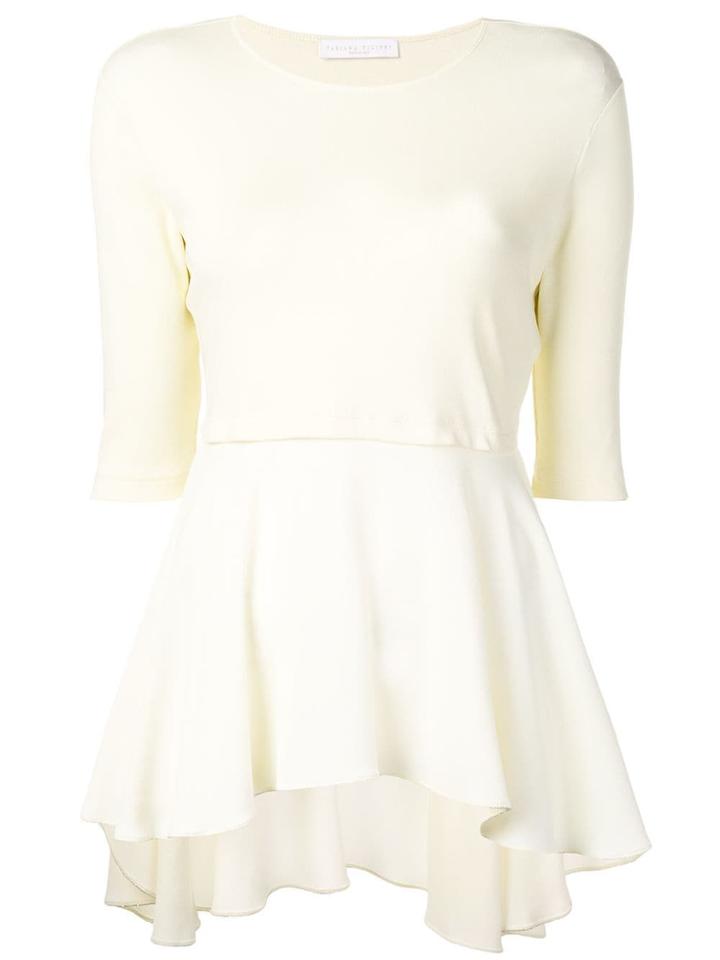Fabiana Filippi Asymmetric Peplum Blouse - Yellow
