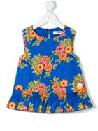 Msgm Kids - Floral Print Frill Hem Top - Kids - Cotton/spandex/elastane - 12 Yrs, Girl's
