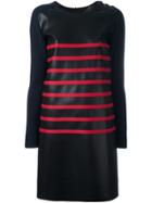 Cédric Charlier Two-tone Striped Dress - Black