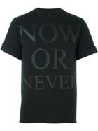 Neil Barrett Now Or Never T-shirt, Men's, Size: M, Black, Cotton