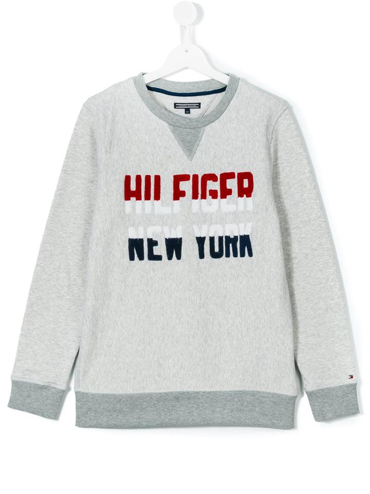 Tommy Hilfiger Junior - Logo Sweatshirt - Kids - Cotton/polyester - 16 Yrs, Grey