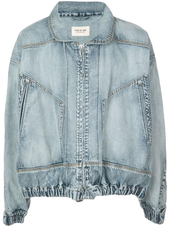 Fear Of God Denim Bomber Jacket - Blue