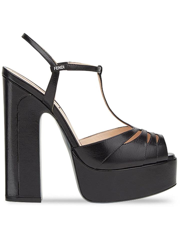 Fendi Cut Out Platforms - Black