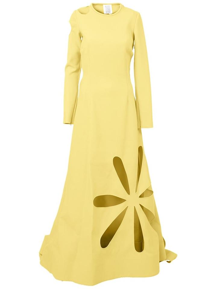 Rosie Assoulin Laser Cut Detail Dress