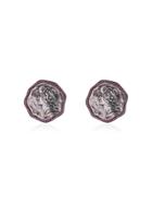 Francesca Villa Pink New Deco Rose Gold Earrings - Pink & Purple