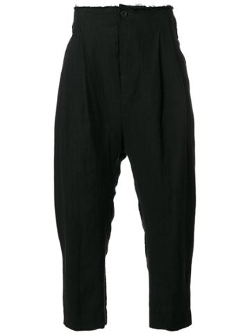 Olubiyi Thomas Cinch Back Drop Crotch Trousers - Black