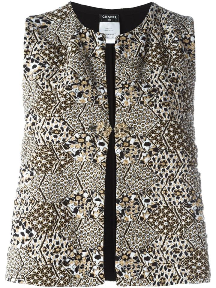 Chanel Vintage Jacquard Waistcoat - Black