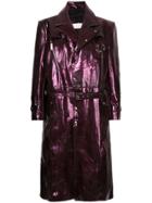 Strateas Carlucci Meta Pierced Trench Coat - Pink & Purple
