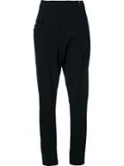 Rundholz Drop-crotch Slim-fit Trousers - Black