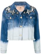 Twin-set Bleach Wash Denim Jacket - Blue