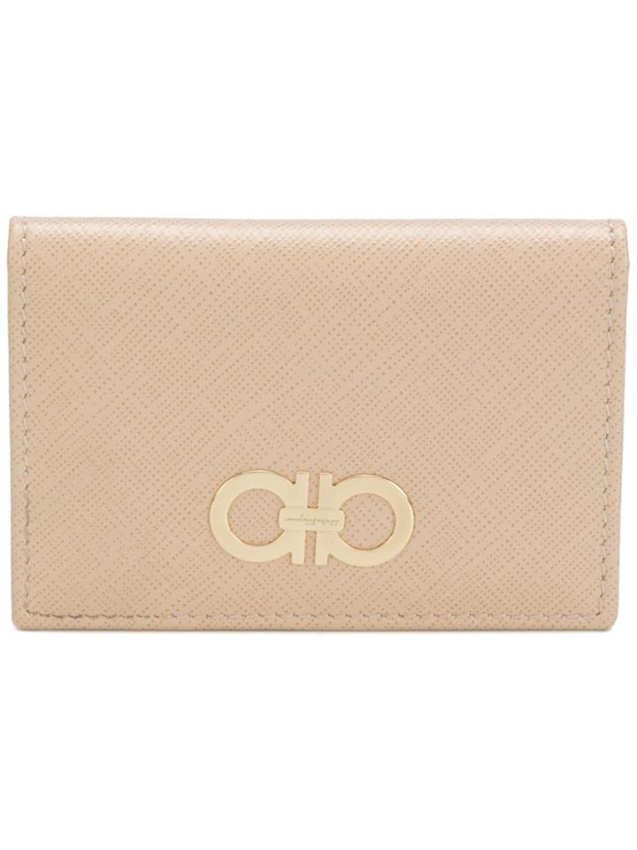 Salvatore Ferragamo Gancio Card Case - Nude & Neutrals