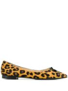 Prada Leopard Pattern Ballerinas - Brown