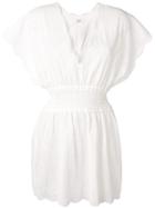 Marysia Shirred Waist Dress - White