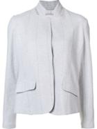 Fabiana Filippi Curved Hem Blazer Jacket, Women's, Size: 46, Grey, Silk/cashmere/wool