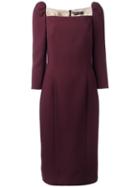 Dolce & Gabbana Fitted Dress, Women's, Size: 42, Pink/purple, Virgin Wool/spandex/elastane/silk
