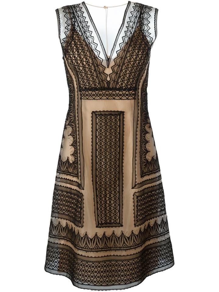 Alberta Ferretti Lace-trimmed Dress