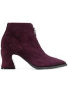 Mcq Alexander Mcqueen Front-zip Ankle Boots - Pink & Purple