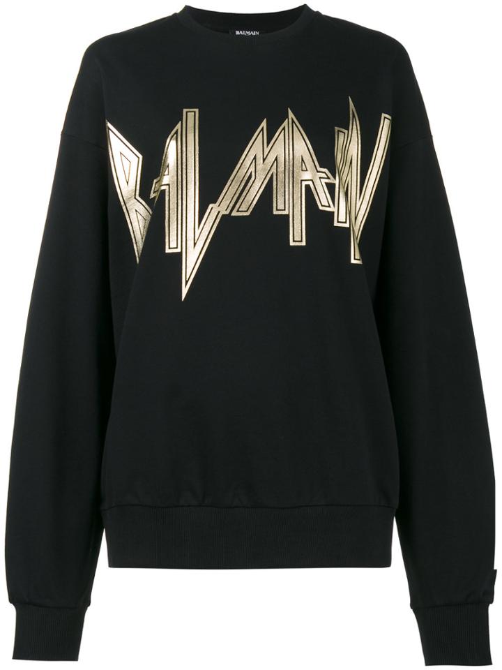 Balmain Oversized Logo Sweatshirt - Black
