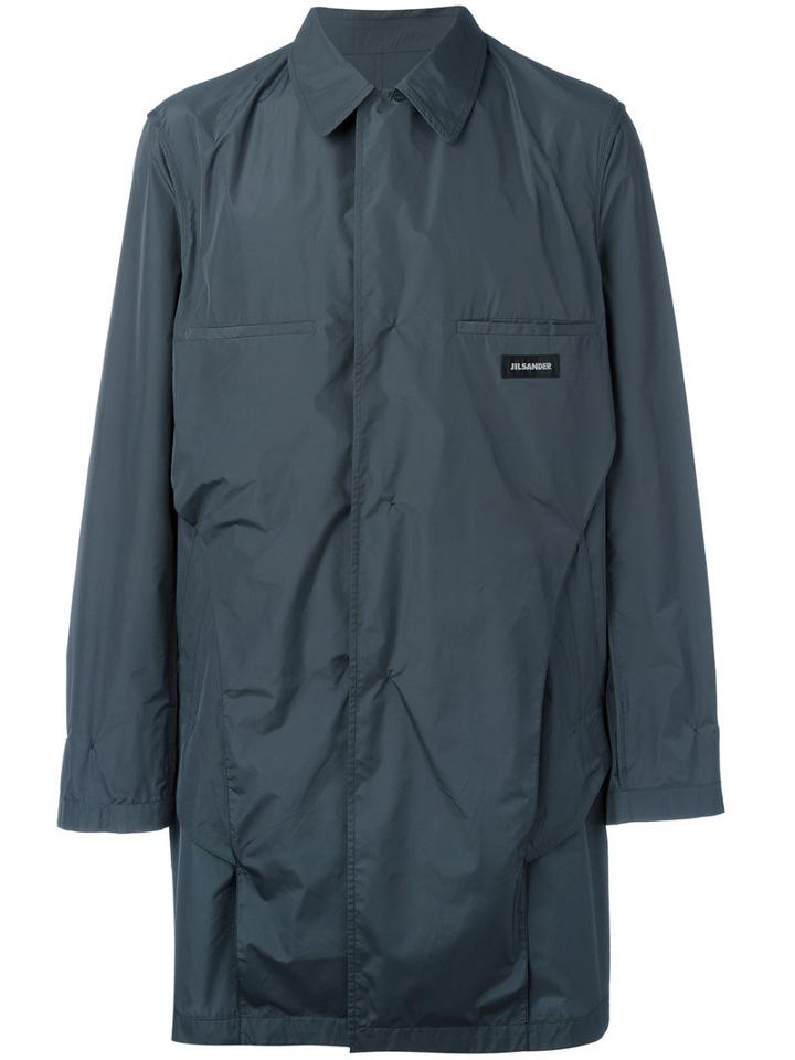 Jil Sander - Single-breasted Coat - Men - Polyester - 52, Blue, Polyester
