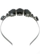 Ermanno Scervino Crystal Embellished Metallic (grey) Headband, Women's, Brass/glass