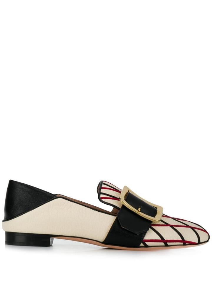 Bally Embroidered Loafers - White