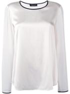 Twin-set Long-sleeve Blouse, Women's, Size: Large, Nude/neutrals, Silk/spandex/elastane/viscose