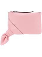 Jw Anderson Knot Leather Pouch - Pink & Purple
