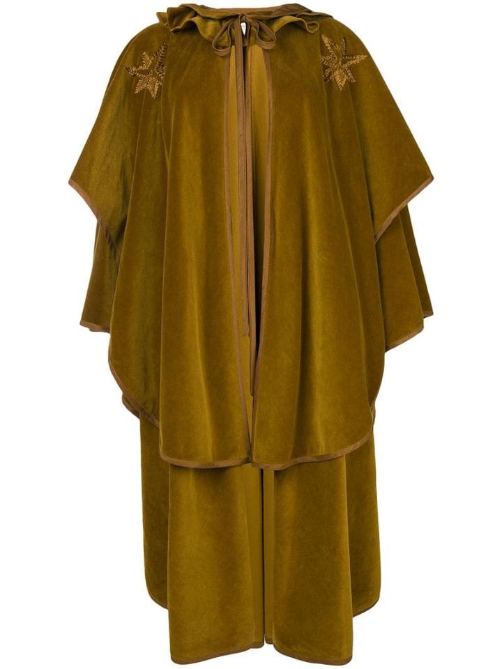 Versace Pre-owned Embroidered Lace-up Cape - Green