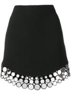 David Koma Circle Hem Detail Skirt - Black