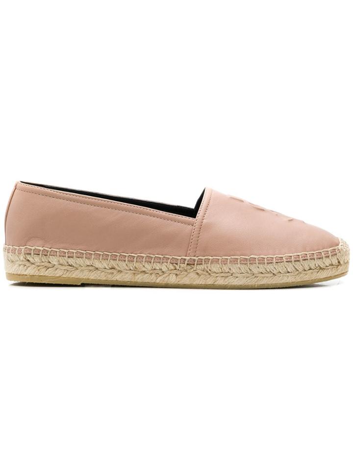 Saint Laurent Monogram Espadrilles - Neutrals