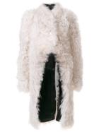 Jw Anderson Oversized Fur Jacket - White