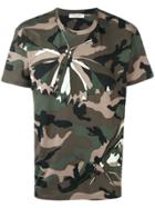Valentino Moth Camouflage T-shirt - Green
