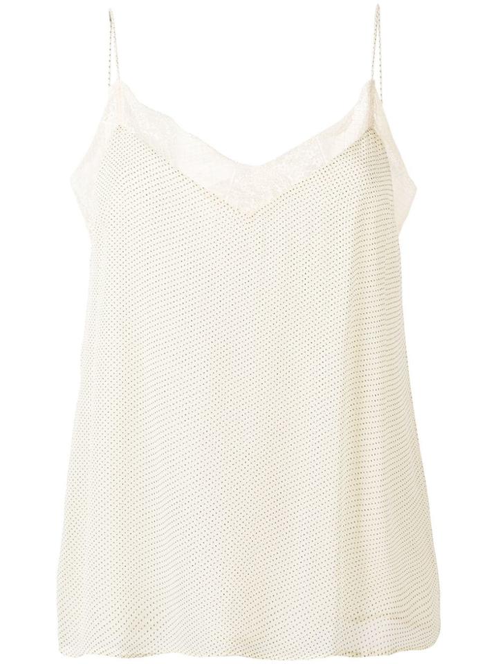 Essentiel Antwerp Micro Dotte Vest Top - Neutrals